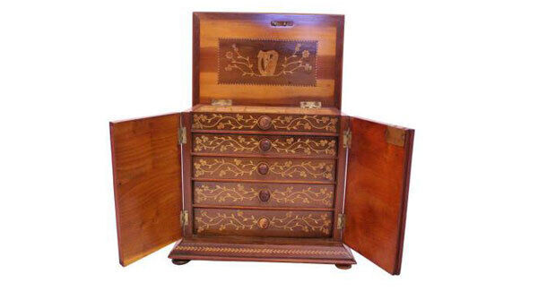This Killarney wooden jewellery box is at Hegarty’s sale in Bandon on Tuesday and carries an estimate of €2,500-€3,000.