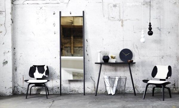 Use the ultra modern Skagerak Georg free-standing mirror as a feature in a big room. It’s slimline so it’s especially useful in small rooms too, helping to reflect the space to make it seem bigger (€269 from Houseology).