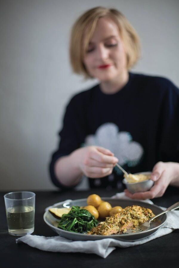 Sophie White’s crusted salmon with pistachio