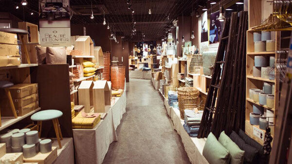 The shop layout follows a labyrinth of aisles laden with products and ideas to take home and apply to your own space.