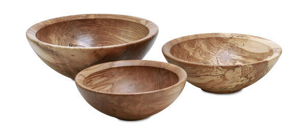 Wooden bowls in native Irish wood from Glenn Lucas Woodturning (from €75).