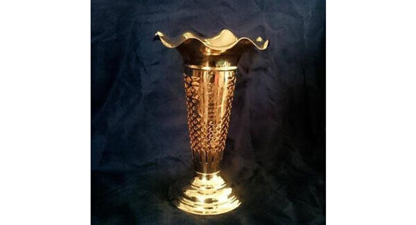 This rare rose vase in nine-carat gold made in Birmingham in 1906 by Walker Hall and Co and commissioned for a 50th wedding anniversary, will be at the Charles Vivian stand at the Limerick fair.