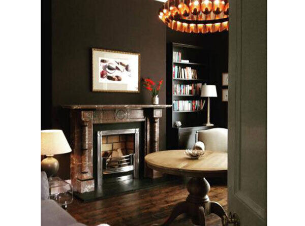 Niamh’s use of rich colour sets off the chandelier she commissioned from Coppergreen.ie for the library room in an Edwardian house in Dublin.