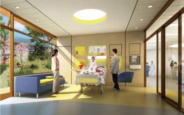 An artist’s impression of the room design for the children’s hospital at St James’s Hospital. Dr Fin Breatnach says the design plan is ‘cutting corners to a totally unacceptable degree’. An artist’s impression of the room design for the children’s hospital at St James’s Hospital. Dr Fin Breatnach says the design plan is ‘cutting corners to a totally unacceptable degree’.