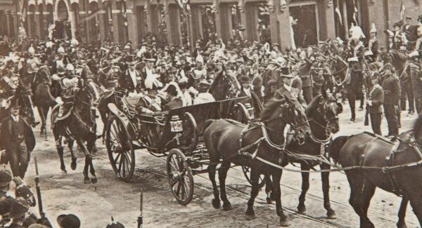 An original print of a photo taken by Robert Gemmell of King Edward VII going down Great Georges Street (now Washington Street) in 1903. The royal procession was en route to the Cork International Exhibition 1902-03. Photo: Courtesy of Alan and Margeret Campbell, Carrigaline An original print of a photo taken by Robert Gemmell of King Edward VII going down Great Georges Street (now Washington Street) in 1903. The royal procession was en route to the Cork International Exhibition 1902-03. Photo: Courtesy of Alan and Margeret Campbell, Carrigaline