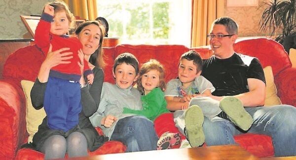 Laura and Val Maher with Felix, 4, Nathan, 12, Robyn, 6, and Leon, 10.