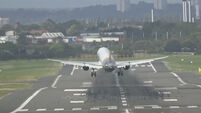 This video of a plane caught in crosswinds is unsettling
