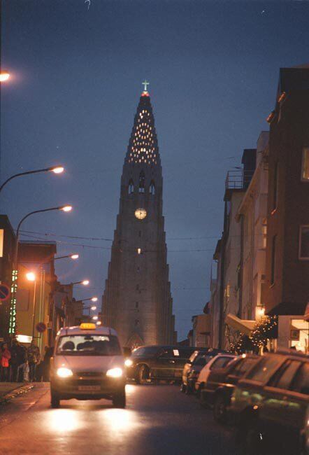 Reykjavik Cathederal, and the Harpa,