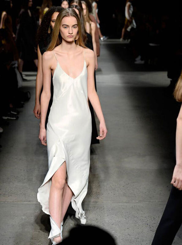 A models wears Narciso Rodriguez during New York Fashion Week in February in New York City. Picture: Fernanda Calfat/Getty