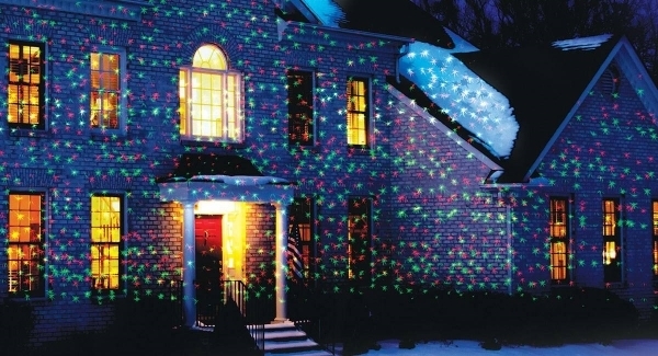 DIY your house's own Christmas laser light shower