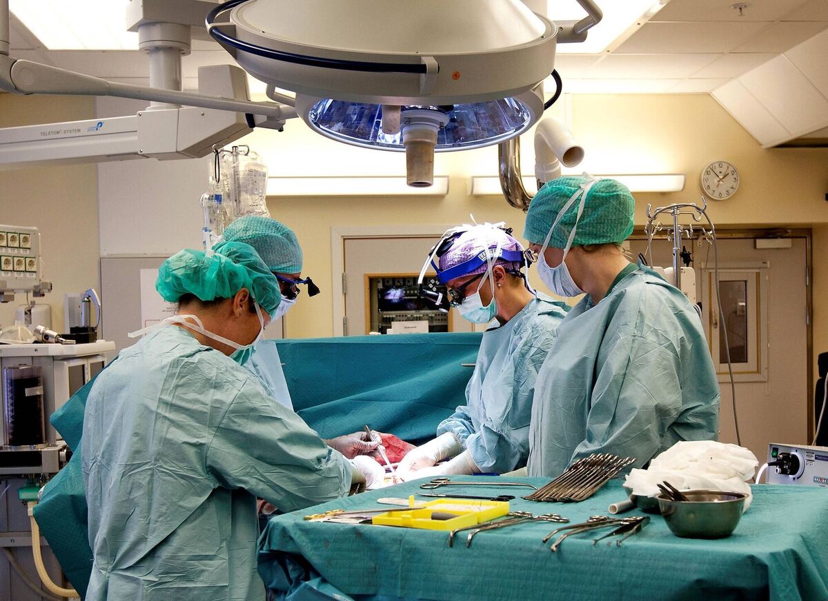 Malin Stenberg receiving a womb transplant in 2014.