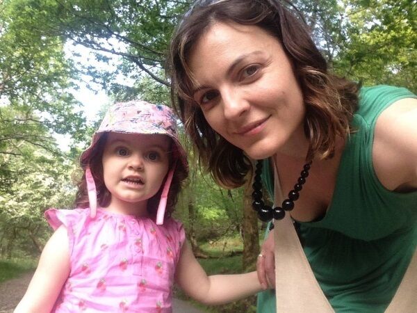 Úna with mum Olga Wehrly. Úna’s imaginary friend Dilly appeared shortly after her parents started living apart.
