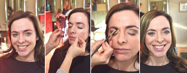 Makeup artist Martha Mulconry of MBM Beauty Bar, Blackrock, Cork, and model Ciara Conlon. Picture: Dan Linehan