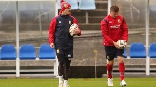 Johnny Sexton looking over his shoulder at Test rivals