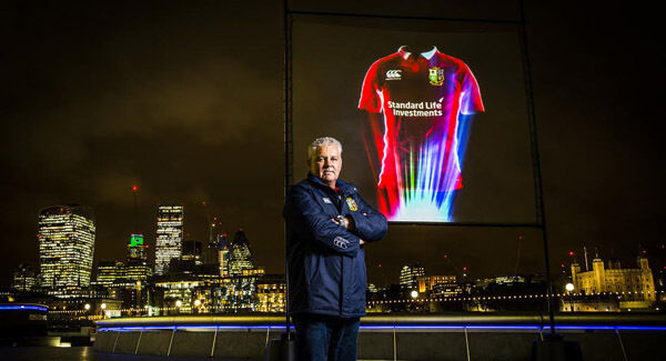 Lions coach Warren Gatland at the 2017 jersey launch