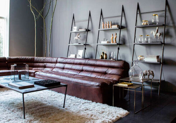 Good news for interiors fans in Co Kildare. The Orchard in Celbridge has a new 2,200 sq ft interiors store featuring the Belgian design house Flamant. Pictured here is Flamant’s Magna corner group leather sofa, €4,900, with oak-legged Ula coffee table, €895, Jarman side tables, €160 and Marec shelving unit. For more see www.theorchard.ie