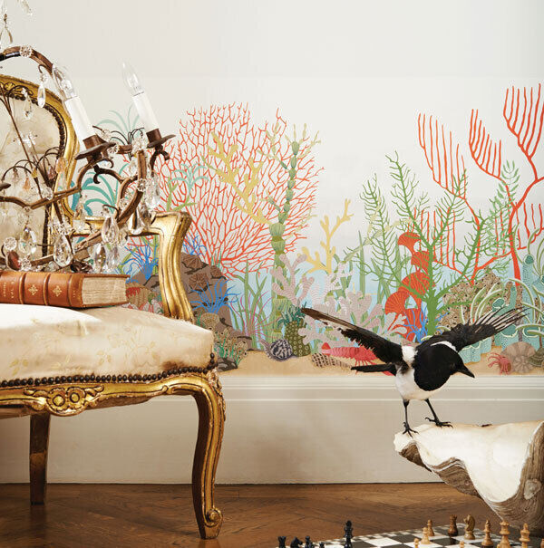 Cole & Son’s Whimsical Collection includes the Archipelago wallpaper to border a skirting board (£275 p/roll).