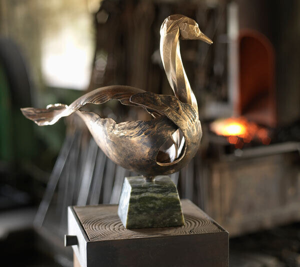 Swan sculpture ‘The Saint Patrick’ by Calnan & Anhoj. Forged bronze. Picture: Richard Johnston.