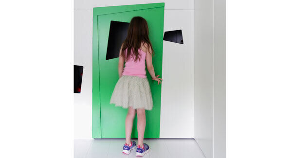 A child’s playhouse in the Sandymount home.
