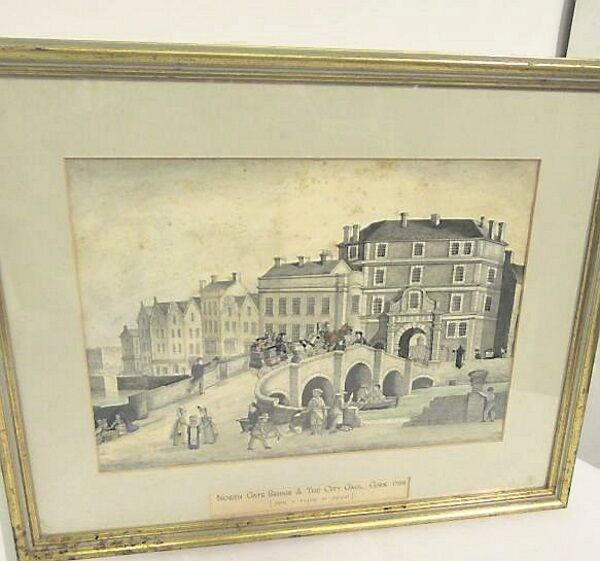 This is one of three scenes of the bridges and buildings of Cork by the artist John Fitzgerald (known as the Bard of the Lee), which come up at Lynes and Lynes sale in Carrigtwohill on September 23. The building just visible through the arch on this image of North Gate Bridge was known as the Exchange on Castle St This is one of three scenes of the bridges and buildings of Cork by the artist John Fitzgerald (known as the Bard of the Lee), which come up at Lynes and Lynes sale in Carrigtwohill on September 23. The building just visible through the arch on this image of North Gate Bridge was known as the Exchange on Castle St