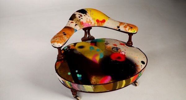 Timorous Beasties’ Grafitti Sripe velvet in project by re-seated.co.uk. Fabric €164.50 a metre, timorousbeasties.com. Timorous Beasties’ Grafitti Sripe velvet in project by re-seated.co.uk. Fabric €164.50 a metre, timorousbeasties.com.