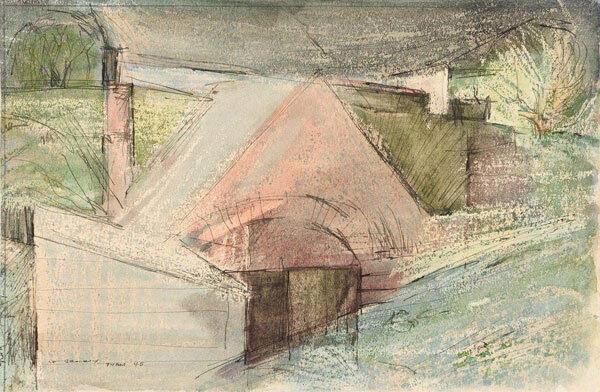 ‘Tuam, Co Galway 1945’ by Louis le Brocquy is among the works on offer at Morgan O’Driscoll’s sale in the RDS on Monday week (€6,000-€9,000).