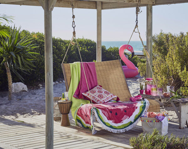 Fun is the main theme in this selection for Pennys Ibiza Wanderlust look and includes a flamingo inflatable €12, the watermelon towel €20 and velour towel €5. Fun is the main theme in this selection for Pennys Ibiza Wanderlust look and includes a flamingo inflatable €12, the watermelon towel €20 and velour towel €5.