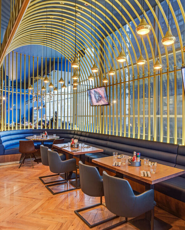 Burger and Pizzetta restaurant in Moscow, Russia.