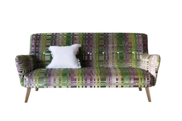 Channel the trend for pattern and velvet with a touch of 1980s pink and green on a design citing the distinctive and characterful sofa shape of the 1950s (from €1,475 at Designers Guild). Channel the trend for pattern and velvet with a touch of 1980s pink and green on a design citing the distinctive and characterful sofa shape of the 1950s (from €1,475 at Designers Guild).