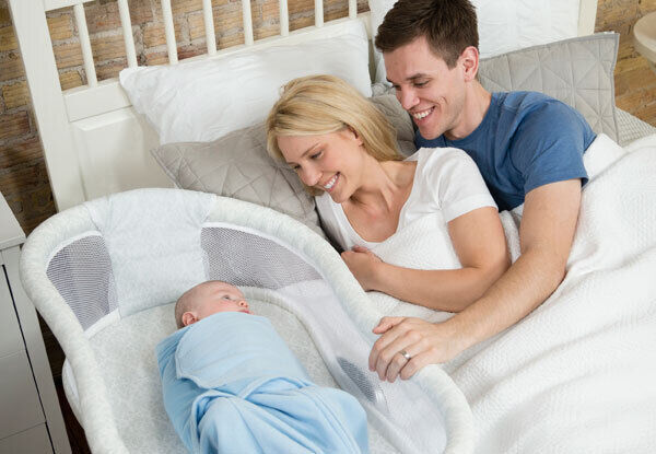 Close to you: This bassinet could be the happy compromise for parents anxious about co-sleeping.