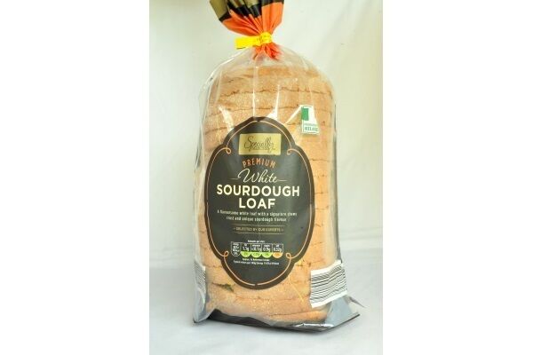 More a regular sliced pan than a sourdough with additional yeast, soy flour and rapeseed oil. This sliced wrapped bread had no sourdough taste, with a more yeasty flavour than regular sliced pans. Score was based on expectations of a sourdough, which were not realised, but parents thought they would try this for children’s sandwiches instead of lesser quality sliced pans, especially at this price. Score: 5