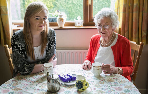 Sarah O Dwyer with her grandmother Breda O Dwyer at her home in Tipperary Town. Picture: John D Kelly