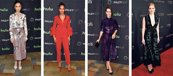On the red carpet: Thandie Newton, Kerry Washington, Sarah Paulson, Jessica Chastain