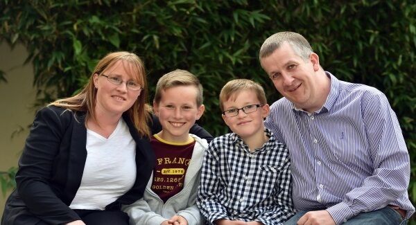 Tom Harrold, with wife Elaine and sons Cian, 10 and Danny, 8. Picture Dan Linehan Tom Harrold, with wife Elaine and sons Cian, 10 and Danny, 8. Picture Dan Linehan
