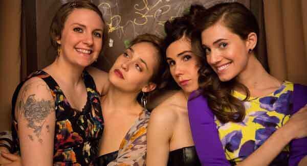 Lena Dunham as Hannah Horvath, Jemima Kirke as Jessa Johansson, Zosia Mamet as Shoshanna Shapiro, and Allison Willliams as Marnie Michaels in the hit show ‘Girls’.