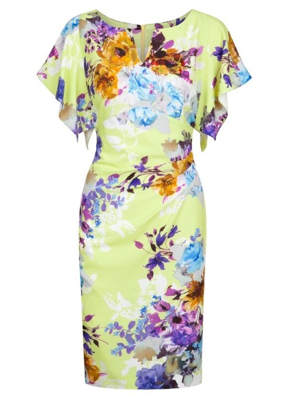 Aideen Bodkin print lime floral dress €315, available from Arnotts and Kikenny Stores. Aideen Bodkin print lime floral dress €315, available from Arnotts and Kikenny Stores.