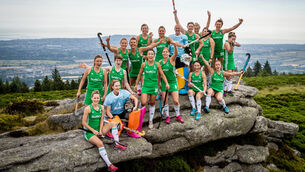 The Ireland Women's Hockey Team at today's announcement 26/6/2018