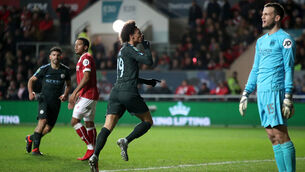 Bristol City v Manchester City - Carabao Cup - Semi Final - Second Leg - Ashton Gate
