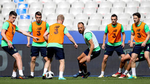 Declan Rice, Seamus Coleman, David Meyler and Harry Arter 27/5/2018