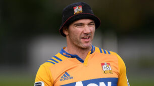 All Black World Cup winner Stephen Donald on the way to Ulster