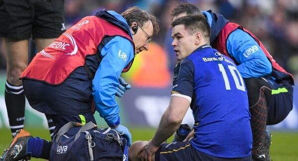 Jonathan Sexton failed his head injury assessment during Saturday's clash with Exeter