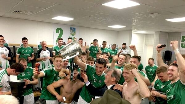 JP McManus in the victorious Limerck dressing room after their All-Ireland final win over Galway.