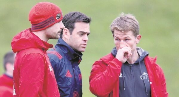 Felix Jones, Johann van Graan and Jerry Flannery