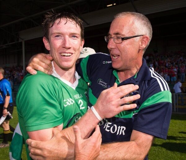 Seamus Hickey and then Limerick manager John Allen celebrate at the final whistle. Munster GAA Hurling Senior Championship Final, Limerick v Cork, Gaelic Grounds, Limerick. Picture credit: Ray McManus / SPORTSFILE. Seamus Hickey and then Limerick manager John Allen celebrate at the final whistle. Munster GAA Hurling Senior Championship Final, Limerick v Cork, Gaelic Grounds, Limerick. Picture credit: Ray McManus / SPORTSFILE.