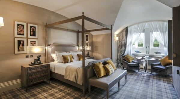 One of the bedrooms designed by Eoghan at Dromoland Castle, Co Clare as part of the Helen Casey Design team. One of the bedrooms designed by Eoghan at Dromoland Castle, Co Clare as part of the Helen Casey Design team.