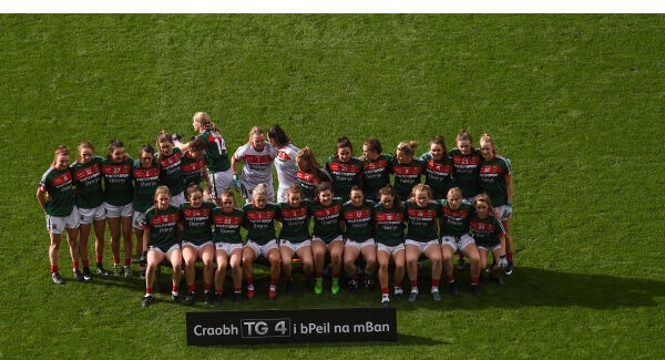 The Mayo team before the 2017 All-Ireland final