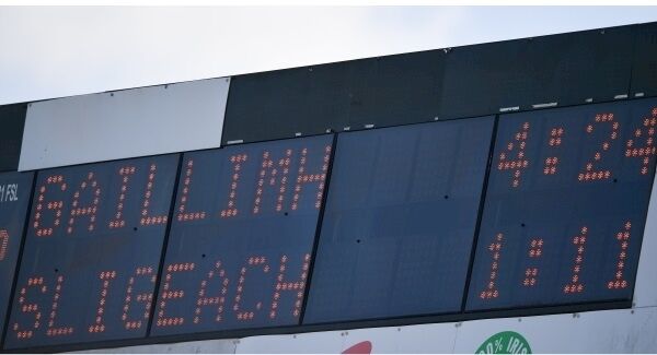 The scoreboard in Pearse Stadium after Galway’s win over Sligo in the Connacht Championship
