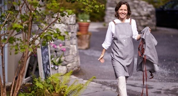 Sadie Chowen surrounded by inspriation at the Burren Perfumery.