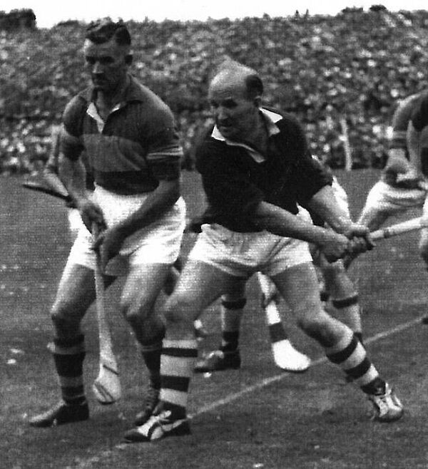 Cork’s Christy Ring and Tipp’s Theo English square up for the throw in in a Munster SHC clash. Austin Flynn would later become good friends with Ring, who he described as ‘an amazing man’. Cork’s Christy Ring and Tipp’s Theo English square up for the throw in in a Munster SHC clash. Austin Flynn would later become good friends with Ring, who he described as ‘an amazing man’.