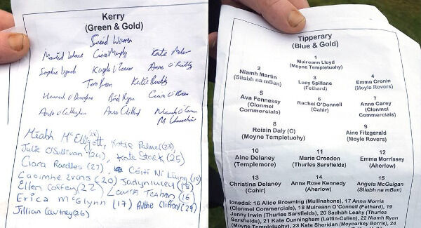 The ad-hoc teamsheets for yesterday’s match.